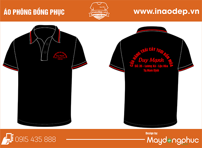 May áo phông Cửa hàng Trái cây tươi Bốn mùa Duy Mạnh | May ao phong dong phuc