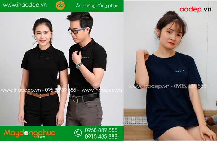 May áo phông đồng phục VieSphere AI | May ao phong dong phuc