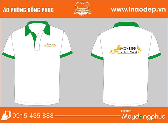May áo phông đồng phục Eco Life VietNam | may ao phong dong phuc
