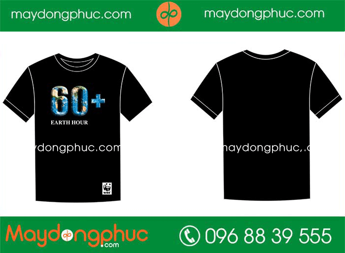 May áo phông Giờ trái đất | May ao phong dong phuc
