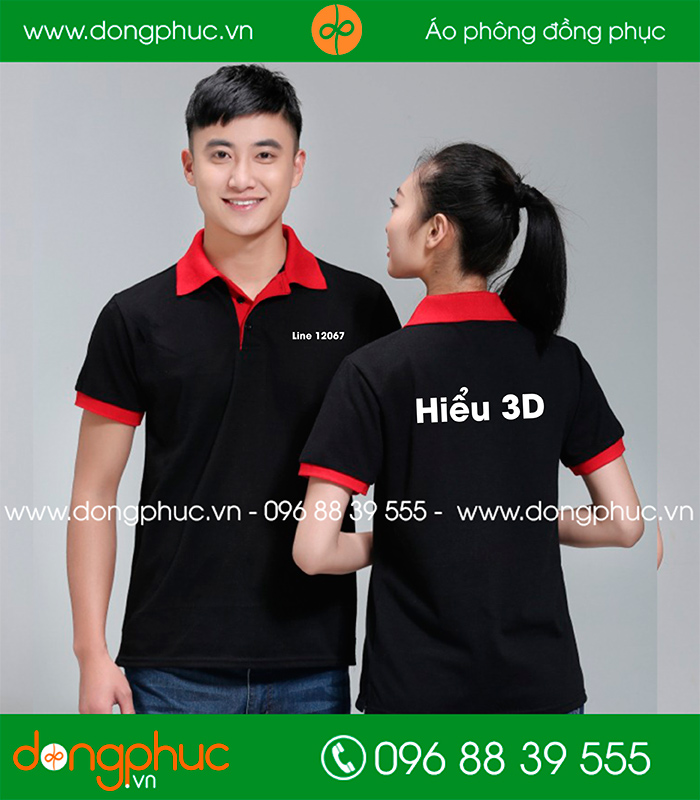 May áo phông Hiểu 3D Line 12067 | May ao phong dong phuc
