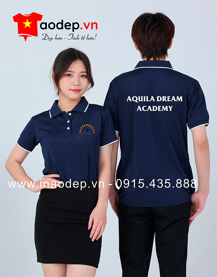 May áo phông Học viện Aquila Dream | May ao phong dong phuc