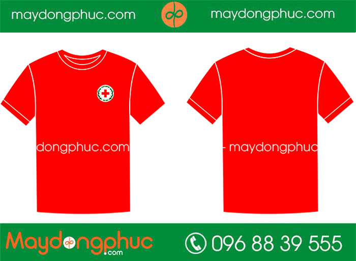May áo phông Hội chữ thập đỏ Việt Nam | May ao phong dong phuc