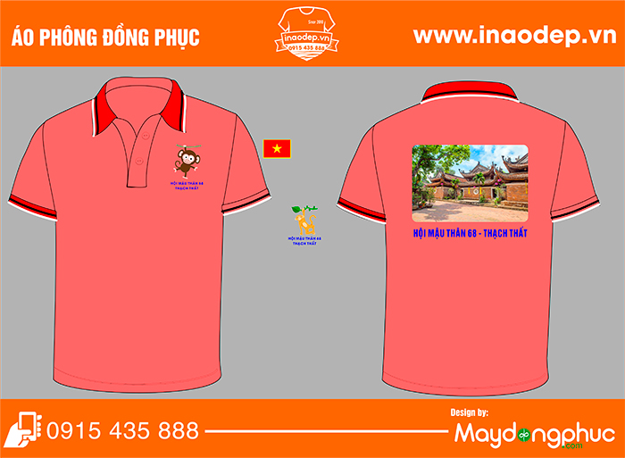 May áo phông Hội mậu thân 68 - Thạch Thất | May ao phong dong phuc