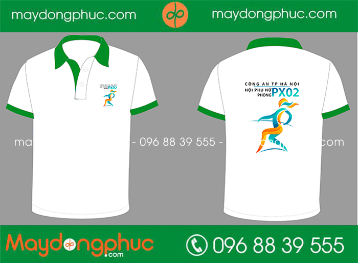 May áo phông Hội phụ nữ Phòng PX02 Công an TP Hà Nội | May ao phong dong phuc