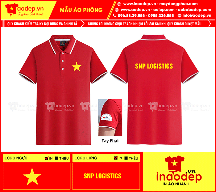May áo phông Hội thao kinh tế - kỹ thuật năm 2023 SNP Logistics | May ao phong dong phuc