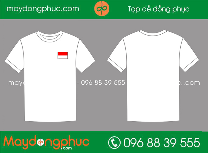 May áo phông in cờ Indo | May ao phong dong phuc