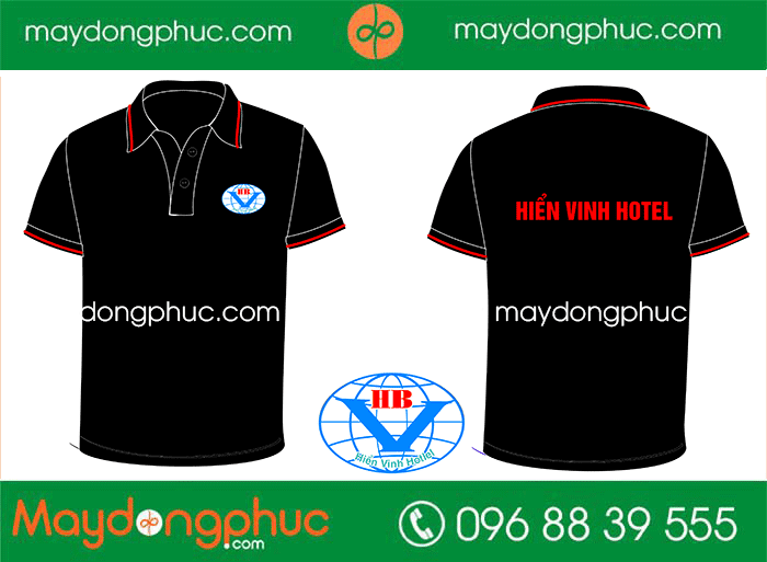 May áo phông Khách sạn Hiển Vinh | May ao phong dong phuc
