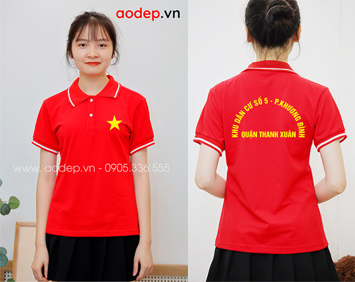 May áo phông Khu dân cư số 5 - P.Khương Đình | May ao phong dong phuc