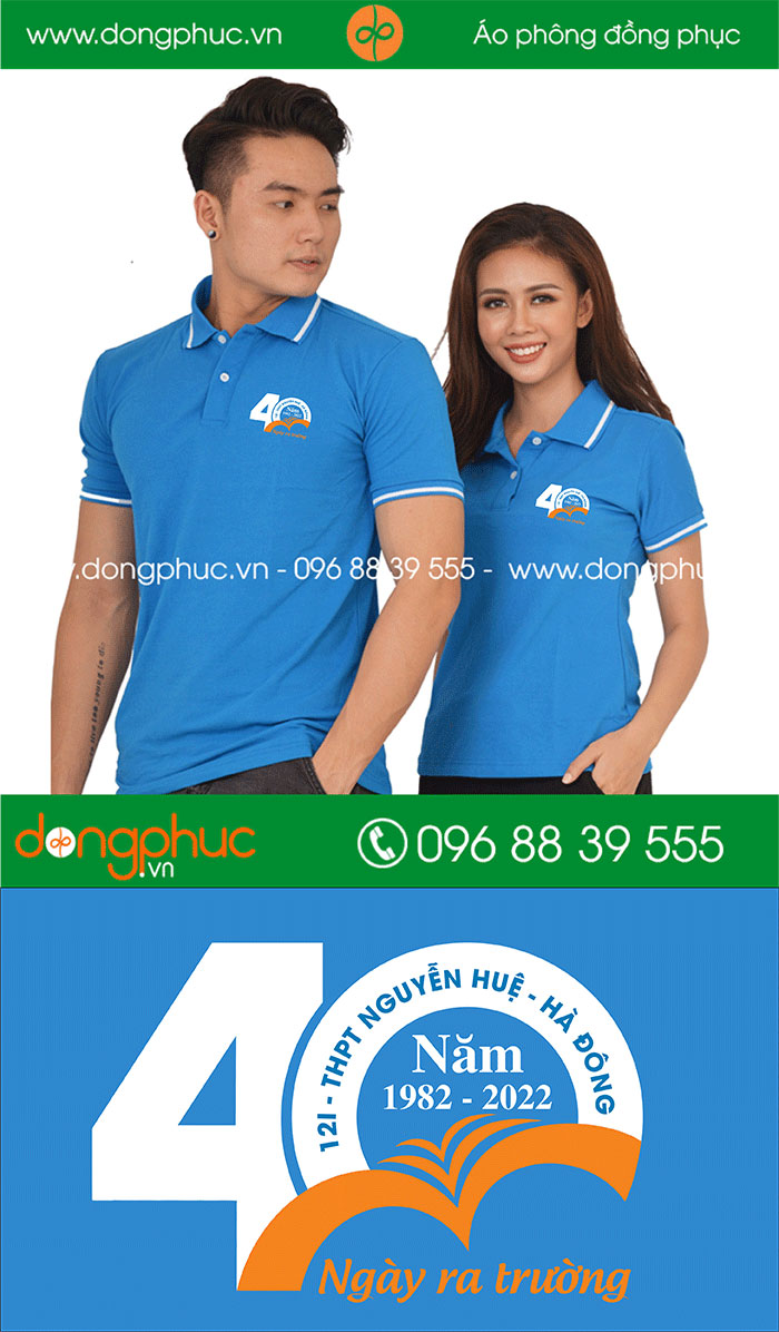May áo Lớp 12I trường THPT Nguyễn Huệ kỉ niệm 40 năm | May ao phong dong phuc