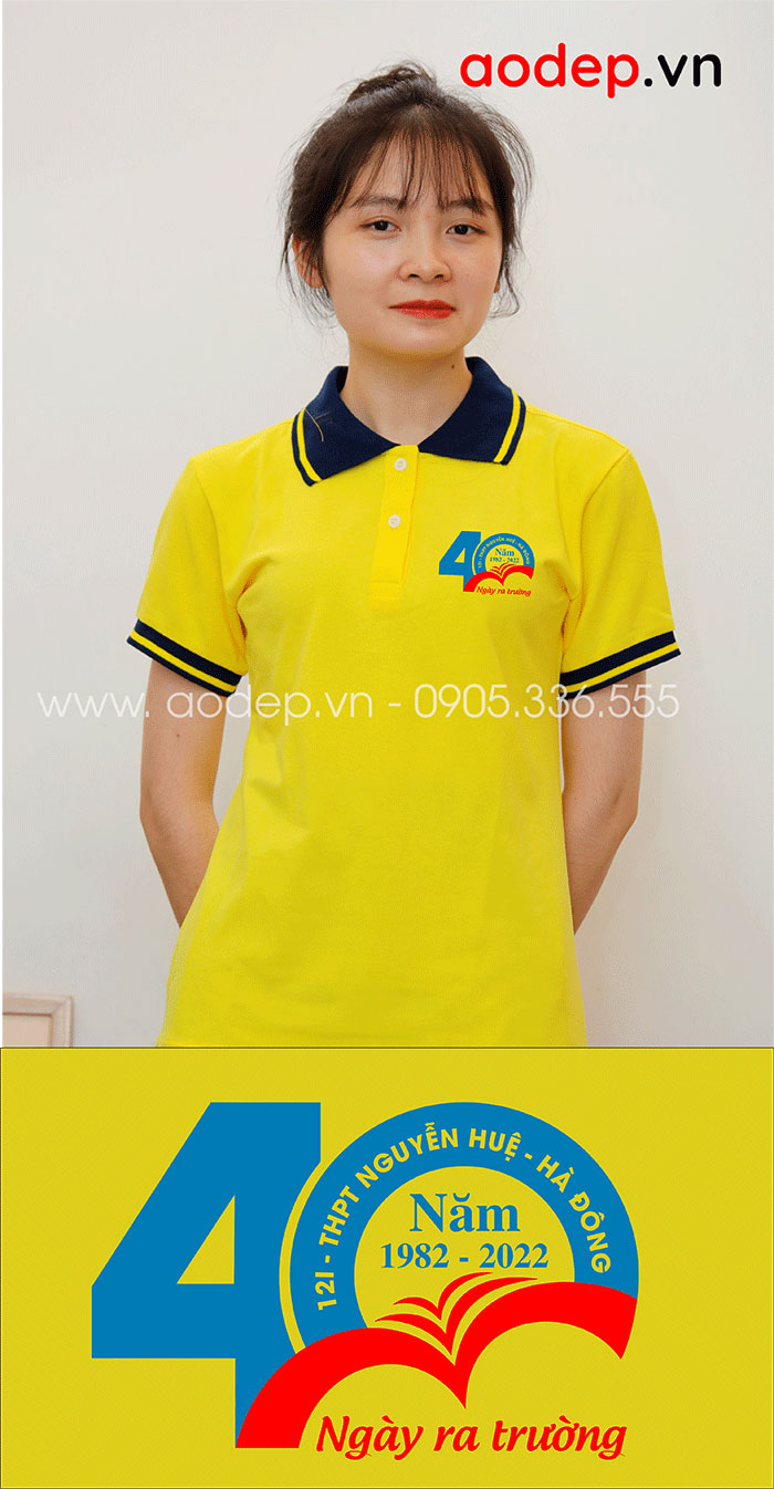 May áo Lớp 12I trường THPT Nguyễn Huệ kỉ niệm 40 năm | May ao phong dong phuc