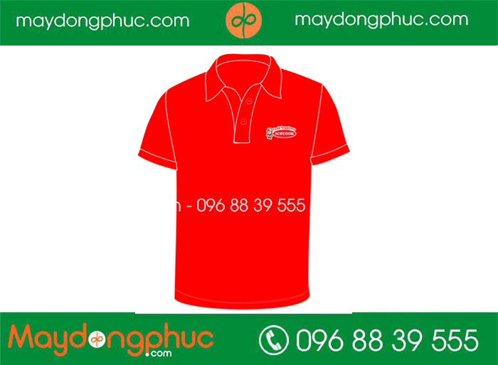 May áo phông màu đỏ Công ty Acecook | May ao phong dong phuc