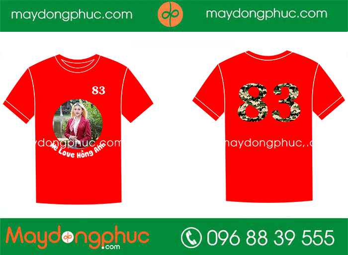 May áo phông Năm 1983 - We love Hồng Anh  | May ao phong dong phuc