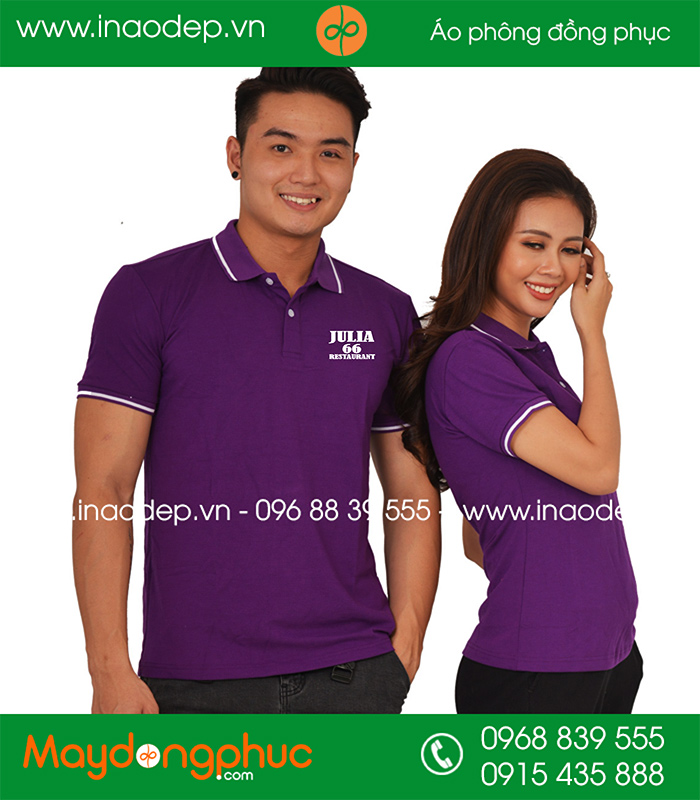 May áo phông Nhà hàng Julia 66 | May ao phong dong phuc