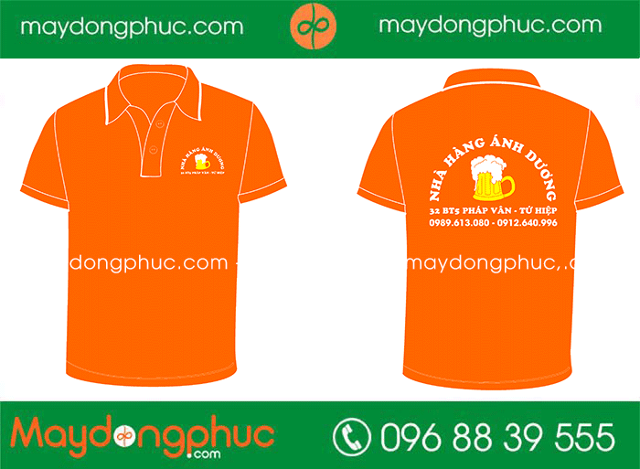 May áo phông Nhà hàng Ánh Dương | May ao phong dong phuc