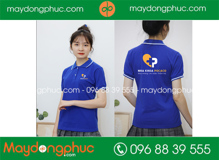 May áo phông Nha khoa Pocaco | May ao phong dong phuc