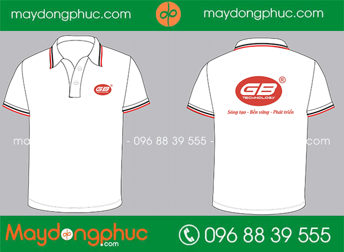 May áo phông polo Công ty công nghệ GB | May ao phong dong phuc