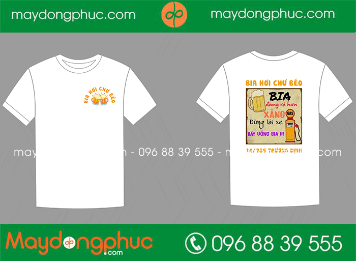 May áo phông Quán Bia hơi Chư Béo | May ao phong dong phuc