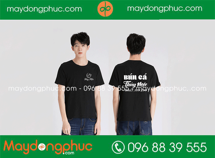 May áo phông Quán bún cá Thủy Mộc | May ao phong dong phuc