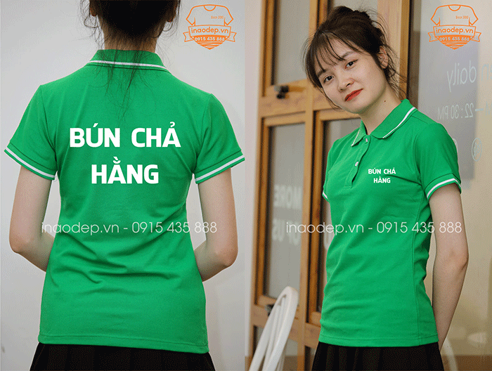 May áo phông Quán Bún Chả Hằng | May ao phong dong phuc