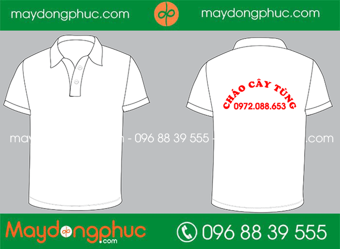 May áo phông Quán cháo cây tùng | May ao phong dong phuc