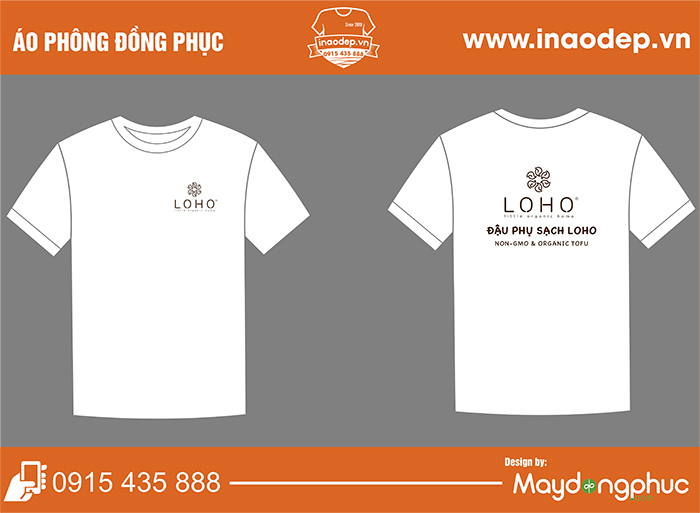 May áo phông Quán đậu phụ sạch LOHO | May ao phong dong phuc