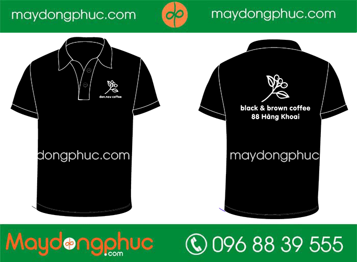 May áo phông Quán Đen Nâu Coffee | May ao phong dong phuc