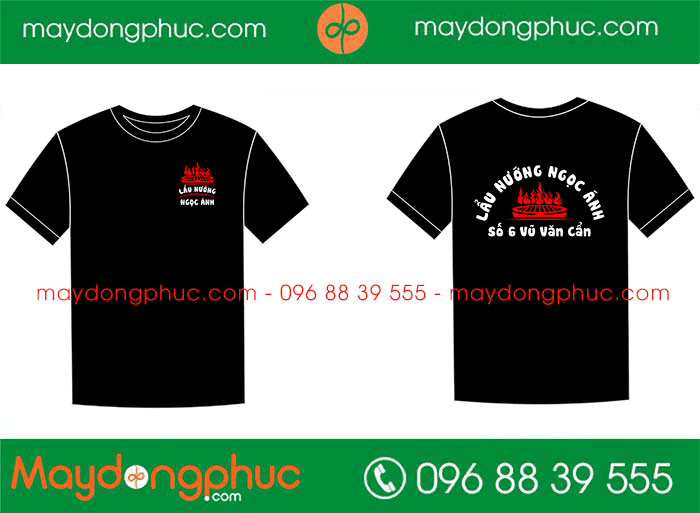 May áo phông Quán lẩu nướng Ngọc Ánh | May ao phong dong phuc
