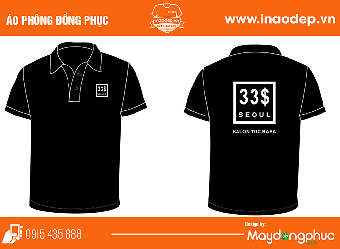 May áo phông Salon Toc Baba | May ao phong dong phuc