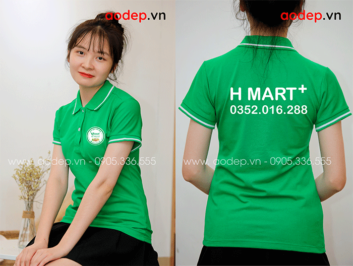 May áo phông Siêu thị HMart | May ao phong dong phuc