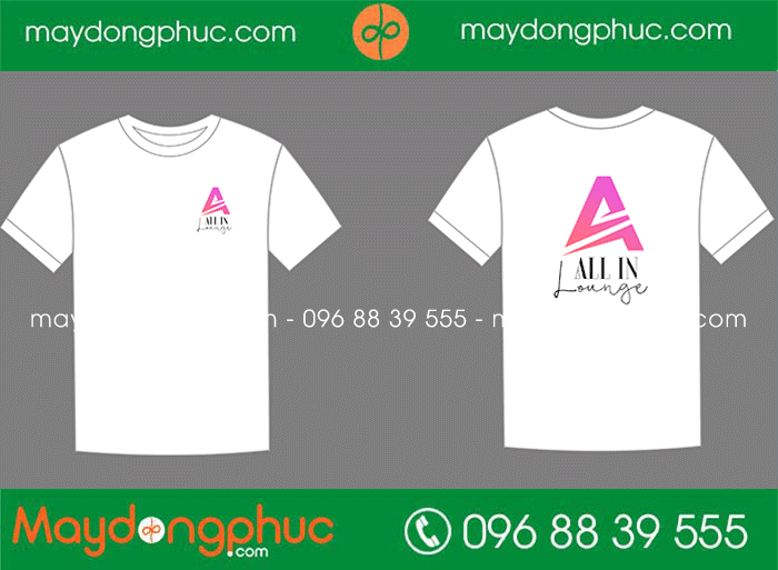 May áo phông Trung tâm All In Lounge | May ao phong dong phuc