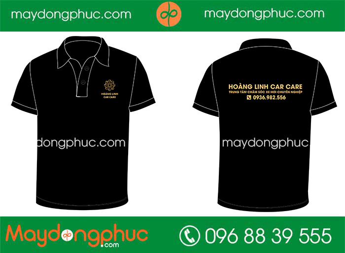 May áo phông Trung tâm hoàng Linh Car Care | May ao phong dong phuc