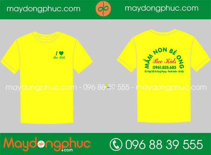 May áo phông Trường Mầm non Bé Ong Bee Kids | May ao phong dong phuc