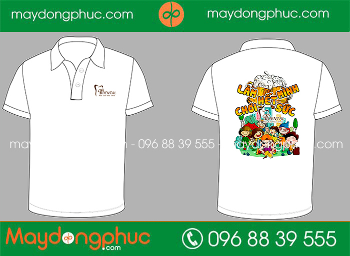 May áo phông TTDental New Life New Smile | May ao phong dong phuc