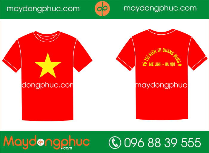 May áo phông Vũ trí kiên TH Quang Minh B | May ao phong dong phuc
