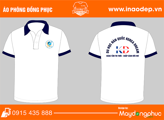 May áo phông Công ty Du học Hàn Quốc Korea Dream | May ao phong dong phuc
