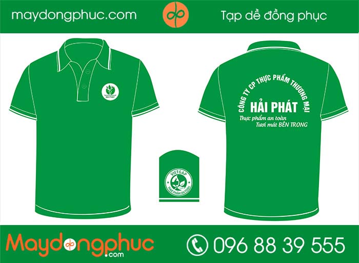 May áo công ty CP thực phẩm thương mại Hải Phát | May ao phong dong phuc
