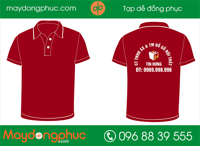 May áo công ty TNHH SX&TM đồ gỗ nội thất Tín Hưng | May ao phong dong phuc