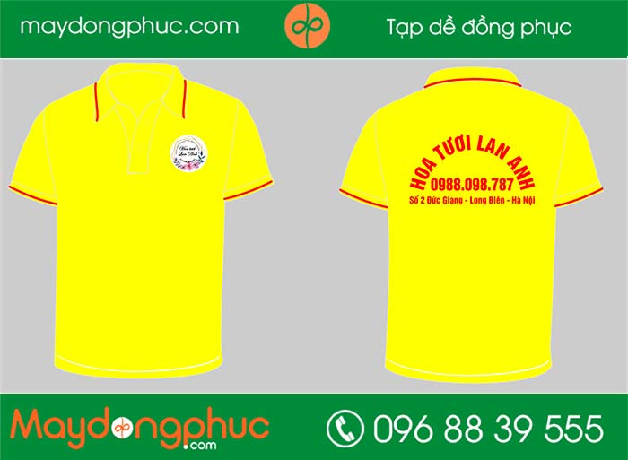 May áo cửa hàng Hoa tươi Lan Anh | May ao phong dong phuc