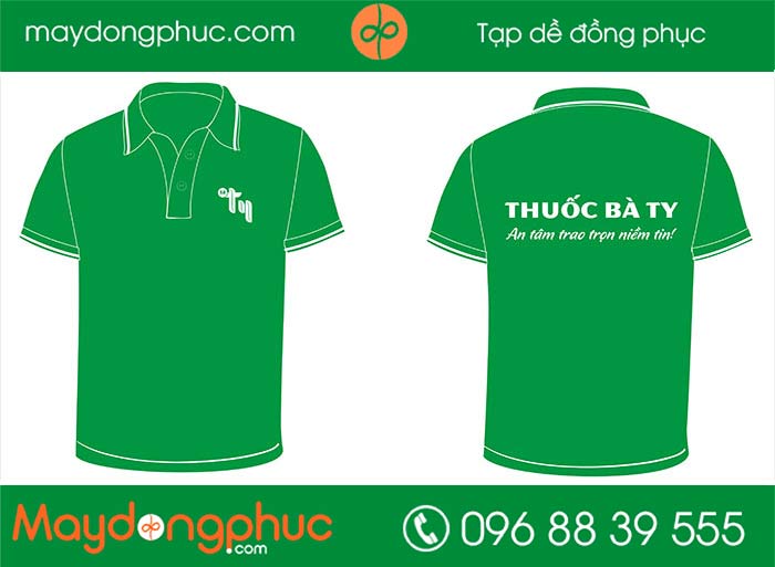 May áo cửa hàng thuốc Bà Ty | May ao phong dong phuc