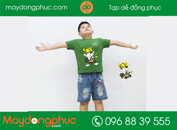May áo phông hình con trâu | May ao phong dong phuc