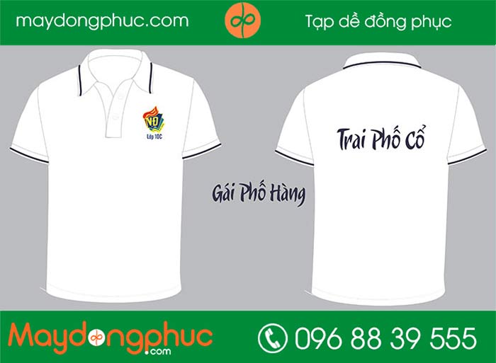 May áo lớp cổ bẻ 10C - Trai Phố Cổ | May ao phong dong phuc