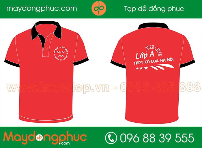 May áo màu đỏ Lớp A THPT Cổ Loa Hà Nội 1975-1978 | May ao phong dong phuc