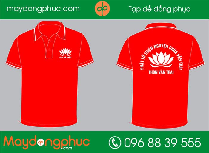 May áo phật tử thiện nguyện chùa Văn Trai | May ao phong dong phuc