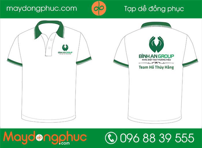 May áo phông Bình An Group - Team Hồ Thúy Hằng | May ao phong dong phuc