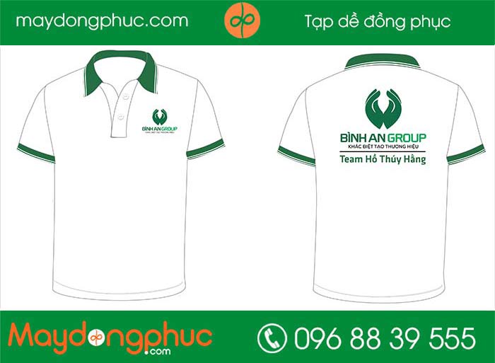 May áo phông Bình An Group - Team Hồ Thúy Hằng | May ao phong dong phuc