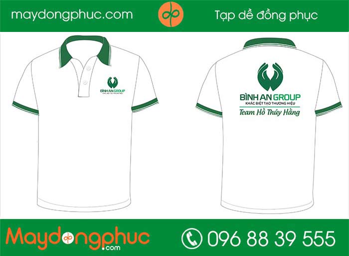 May áo phông Bình An Group - Team Hồ Thúy Hằng | May ao phong dong phuc