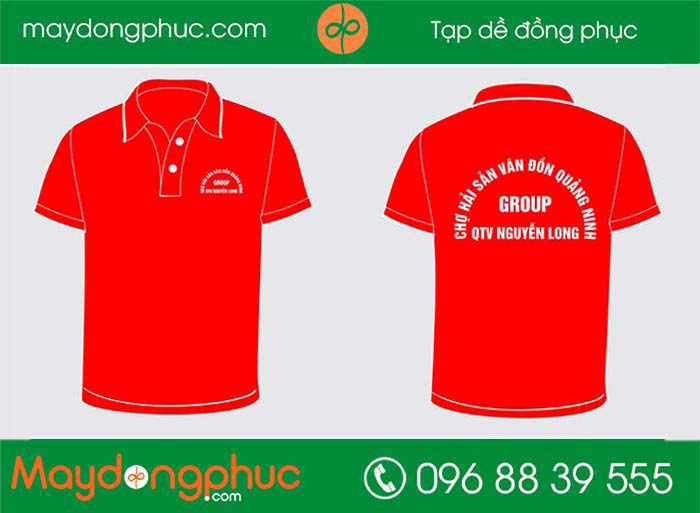 May áo phông Chợ hải sản Vân Đồn QTV Nguyễn Long | May ao phong dong phuc