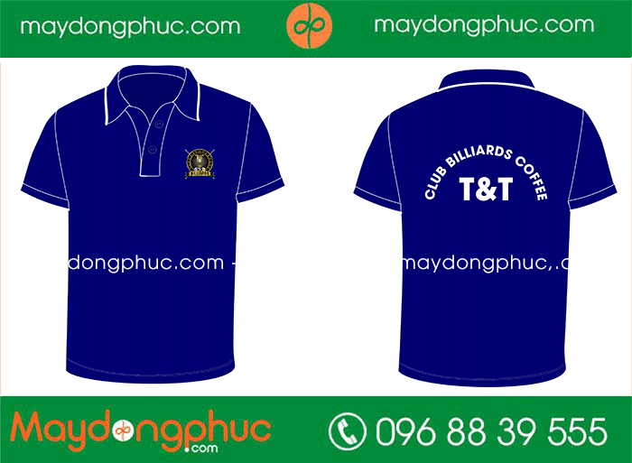 May áo phông Club Billiards Coffee T&T | May ao phong dong phuc