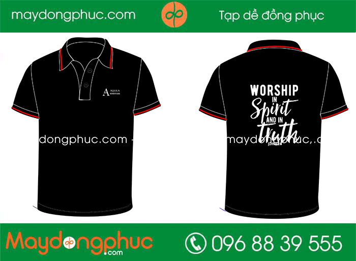 May áo phông Công ty Aquila worship band | May ao phong dong phuc